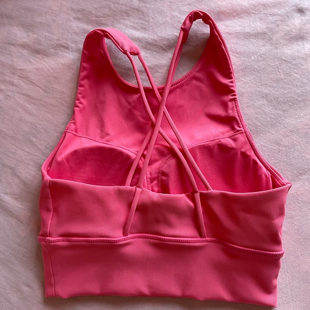 Pink crop top/sports bra